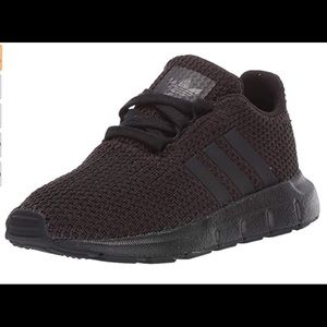Kids Adidas Swift Run shoes. Black. Size 3.